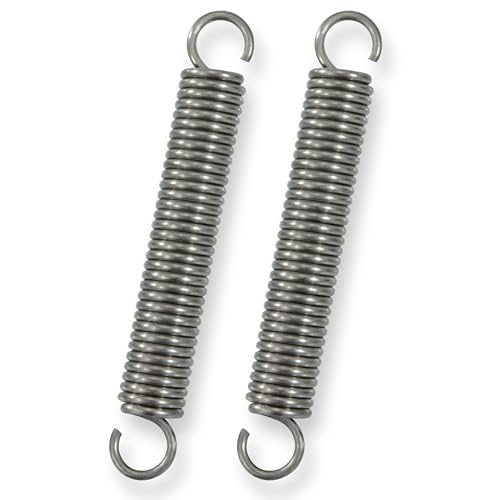 GUNGY Resortes de Extensión 100mm Muelles de Tensión con Gancho Muelle de Acero Inoxidable Diámetro Exterior 15mm Diámetro Alambre 2,2mm Fuerza Resorte 11,8KG 2 Piezas