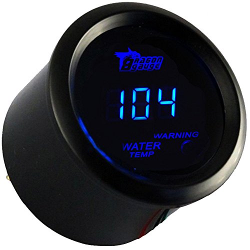 Esupport Car 2" 52Mm Digital Water Temp Gauge Blue Led Fahrenheit F #TOP5