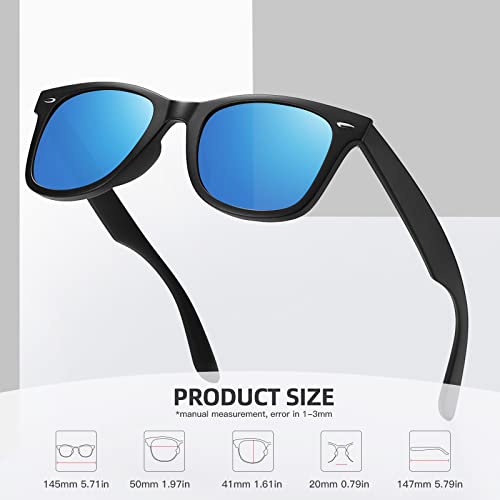 Image of MEETSUN Polarized Sunglasses for Women Men Classic Retro Square Frame Driving Sun Glasses UV Protection