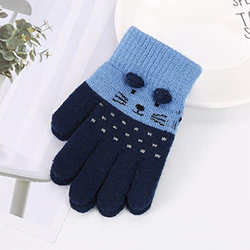 Stretchy Winter Gloves Knitted Full Finger Gloves Kitten Glove Toddler Baby Crochet Mittens Cartoon For Gloves4