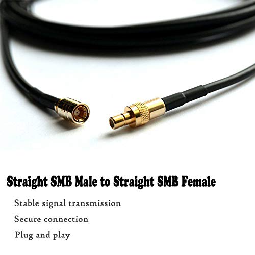 Anina 23\' XM Antenna Extension Cable for Sirius Home Vehicle Satellite Radio Stereo Receivers Tune Straight SMB Male to Straight SMB Female