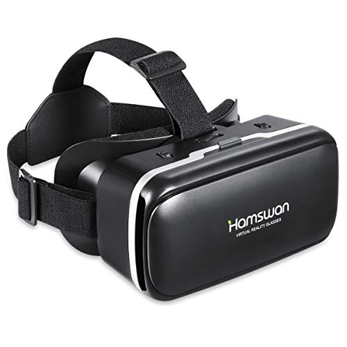 [New Version] HAMSWAN 3D Virtual Reality Headsets with Unique Design and Multifunction Button Compatible with Smartphones Within 4.0-6.11 inch