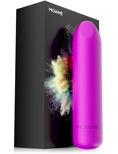 Small Bullet Vibrator for Women: Waterproof Mini Clit Vibrator with 10 Modes Full Silicone Vibrating Finger Massager for G Spot Nipple Female Rechargeable Lipstick Vibe Sex Toy Purple