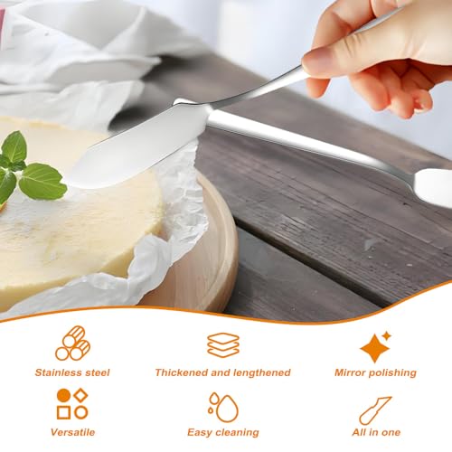 quyueug 2Pcs Butter Knife Stainless Steel Butter Knives Set - Ergonomic Cheese Knife Spreader with Sharp Blades, Dishwasher Safe & Gift-Ready - Image 5