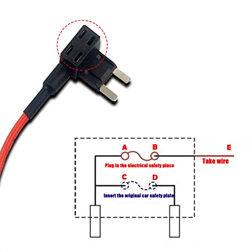 Fogfar 5 Pcs Car Fuse Adapter, 12V Car Add-A-Circuit Fuse Adapter, Small Automotive Fuse Connector, For Cars Trucks Boats (Black) #TOP2