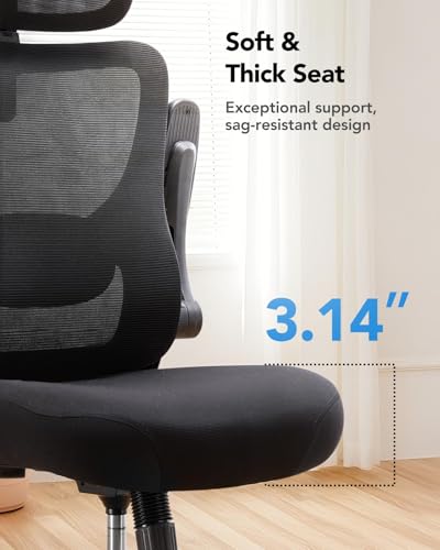 Image of HUANUO Ergonomic Office Chair, High Back Computer Desk Chair with Adjustable Lumbar Support and Headrest, Comfy Gaming Chair with 3D Armrests, Home Office Rolling Chair, Max Load 300 lbs, Pack of 15
