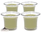 TE ENCANTARÁ SU FRAGANCIA - Elige el set de velas con vaso con olor a vainilla, color crema, de Hyoola. Velas de alta calidad hechas en Europa.