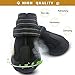 HuaTek Hundestiefel, wasserdichte Stiefel für Hunde, Hundeschuhe mit Anti-Rutsch-Sohle Reflektierende Riemen, Outdoor Hundeschuhe für Mittelgroße Hunde (Schwarz 4PCS)