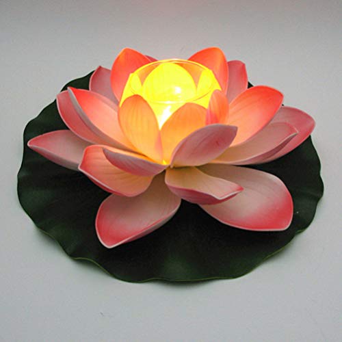 Uonlytech Lotus Desejando Lotus Flutuante À Prova D' Água Luz Luz Luz CONDUZIDA Da Lagoa Lotus Pisc