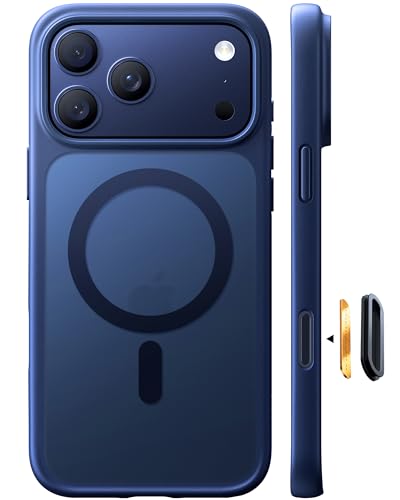 TORRAS Guardian-Mag für iPhone 17 Pro Hülle für MagSafe (Zertifizierte Militärschutz und Magnetkraft) Handyhülle iPhone 17 Pro Case Extrem Haltbarkeit Hülle Stoßfest Kratzfest Cover, Matt Blau