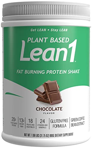 Lean1 Nutrition 53 Meal Replacement Powder For Weight Loss, Fat Burner, Appetite Control, Plant Based Chocolate (31.7 Ounce) #TOP15