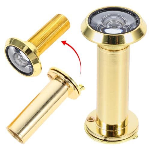 Visor de puerta ajustable PartyKindom con ángulo amplio, cubierta de privacidad y acabado dorado para puertas con diámetro de agujero 14-18mm miniatura 3