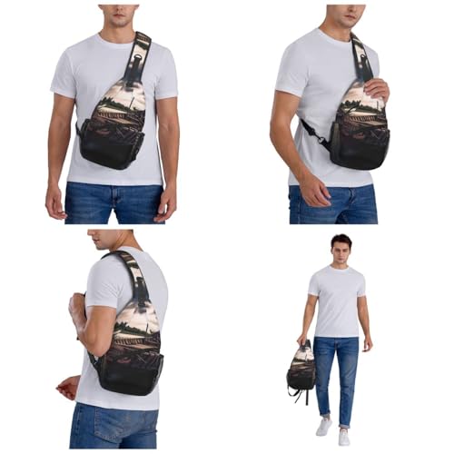 Bolso pequeño cruzado para pecho unisex miniatura 7