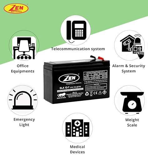 ZEN 12V 7Ah SMF VRLA Battery | Solar Battery, Battery for UPS, Inverters, More Applications | Zen SLA 12-7 - Image 3
