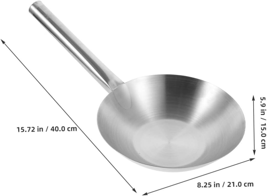 Ipetboom Stainless Steel Soup Ladle Spoon Long Handle 21cm Bailer Water Scoop Kitchen Utensil for Cooking and Serving, Convenient Non-magnetic Kitchen Tool for Home and Commercial Use