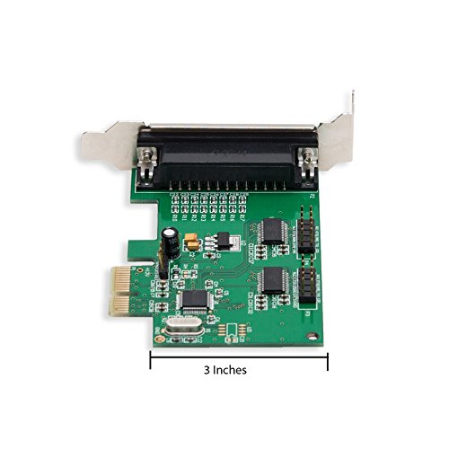 Io Crest SI-PEX50054 I/O Crest 2 Port Serial Com Db9 Rs-232 And 1 Port Db25 Printer Lpt1 Port Pci-E 1.0 X1 Card Wch382 Chipset thumb #2