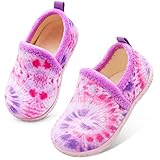 Lefflow Toddler Girl House Slippers Outdoor Baby Walking Shoes Pink Hard Bottom Indoor Non Slip Slippers for Toddlers Age 1-3 Size 8-8.5
