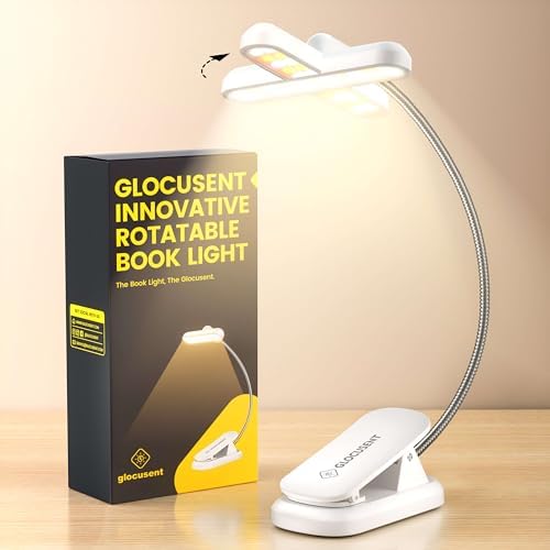 Glocusent Rotatable Reading Light for Books in Bed, 22LEDs DualRow