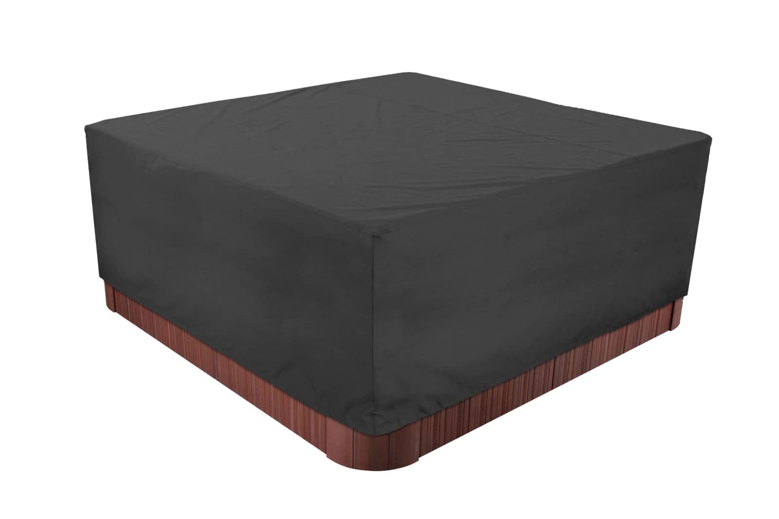 LDIW Outdoor Square Hot Tub Cover 210D Polyester Waterproof, UV Protection SPA Cover Protector for Hot Tub,Black,231x231x90cm