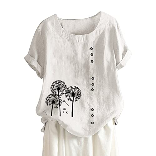 Linen Shirts Linen Boho Tops for Women Long Tshirts Ladies Summer Shirts Light Dress Maternity Overall and Shorts Set One Shoulder Tops Summer Work Attire Business Casual Outfits