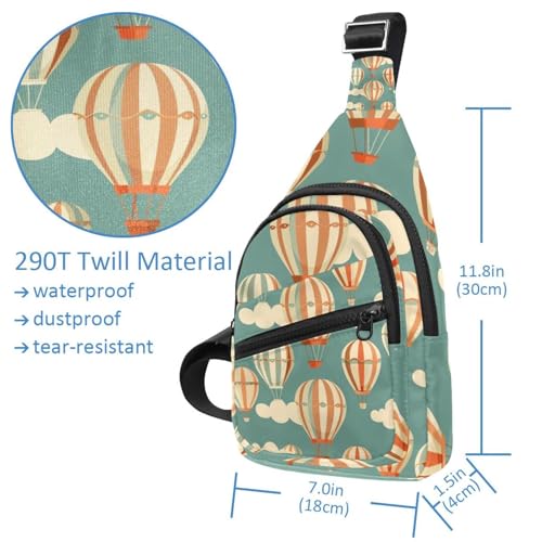 Mochila cruzada de globos para running y viaje con correa ajustable 4