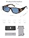 SOJOS Trendy Y2K Rectangle Polarized Sunglasses for Women Men Fashion Designer Rave Sunglasses SJ2228, Brown Tortoise/Blue