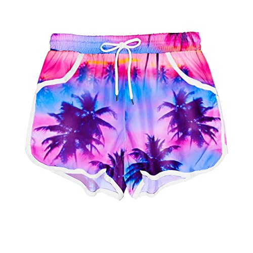 Image of Deerose Kids Hawaiian Swim Board Shorts Quick Dry Active Swim Trunk 5-14 Years