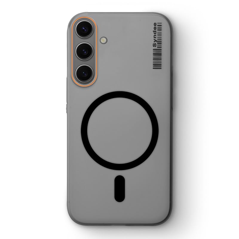 Image of Mr. Case Back Cover for Samsung A57 5G Sleek Frosted Translucent Back Only Compatible with Wireless Magnetic Accessories | Anti-Scratch Shockproof Phone Case - Black