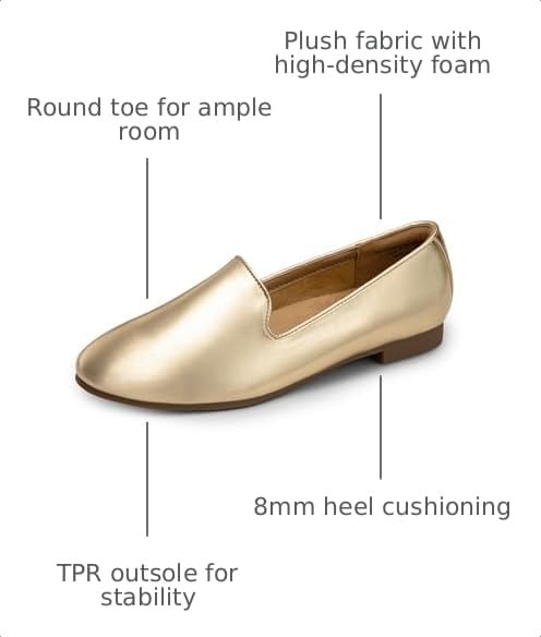 Image of DREAM PAIRS Round Toe Flats for Women Dressy Comfortable, Slip-On Dress Business Casual Office Work Shoes for Women