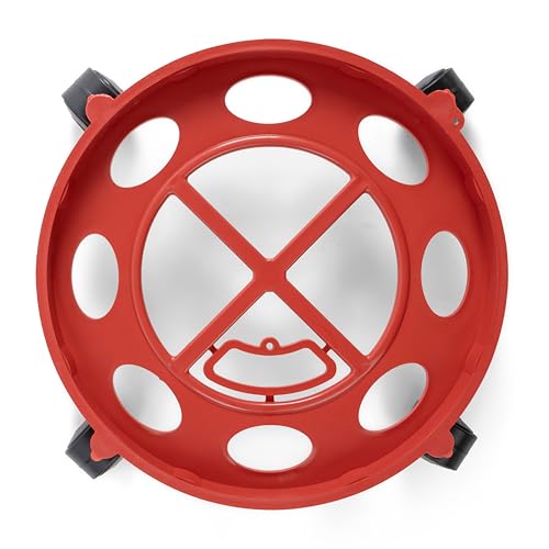 HomeWiz Gas Cylinder Trolley with Wheels | Holds Up to 80 kg | Heavy Duty Plastic LPG Trolley | Cylinder Stand | Easy to Move, Rust-Free, Protects Flo