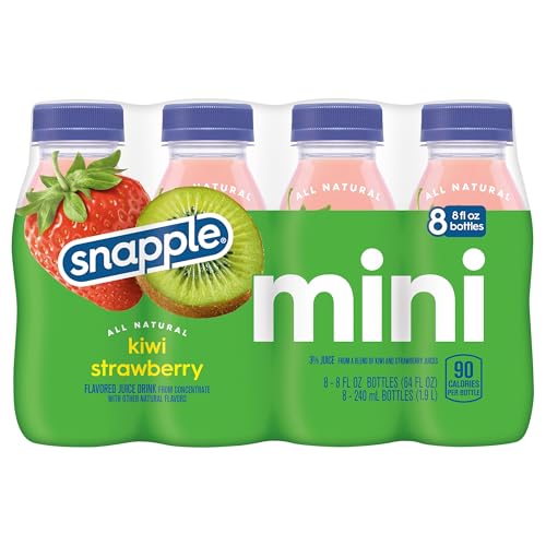 Snapple Kiwi Strawberry Juice Drink, 8 fl oz recycled plastic bottle, 8 pack