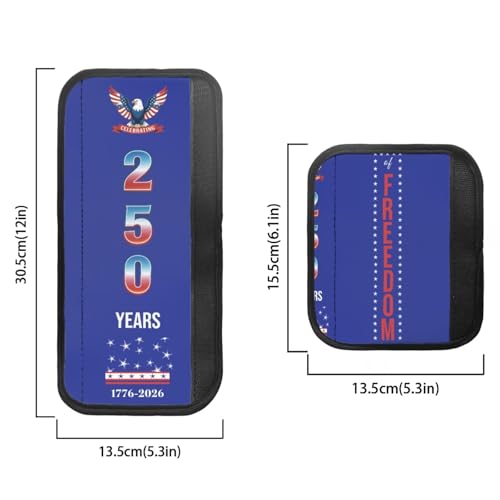 Image of 250th Birthday of Freedom Refrigerator Door Handle Covers Washable Anti-Skid Kitchen Appliance Handle Covers Adjustable Handmade Fall Decor Protector for Fridge, Ovens, Dishwashers