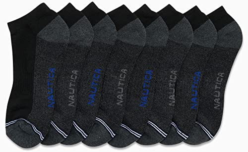 Nautica Mens Low Cut Socks - 8 Pack Soft Stretch Cushioned Athletic Ankle Socks for Men for Sports and Running (Size 6-12.5)3