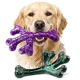 ChienBox Hundespielzeug Unzerstörbar: 2 Stück Hundespielzeug für Aggressive Kauer, Kauspielzeug Hund für Mittelgroße Große Hunde, Unzerstörbares Hunde Spielzeug aus Natur Nylon, mit Zahnpflege