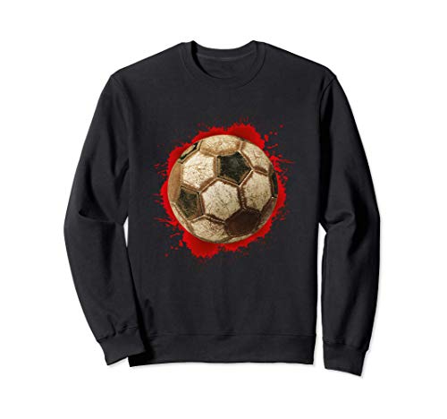 Soccer lovers halloween scary art ball and blood around fun sudadera