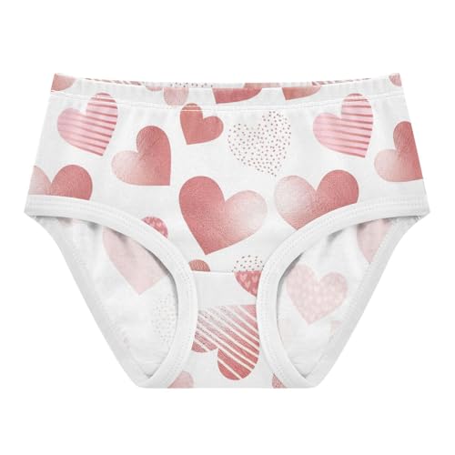 Joisal Girls Underwear Toddler 2t Cotton Girl Panties Cute Florals Briefs Underpants Lovely Hearts Rose Pink