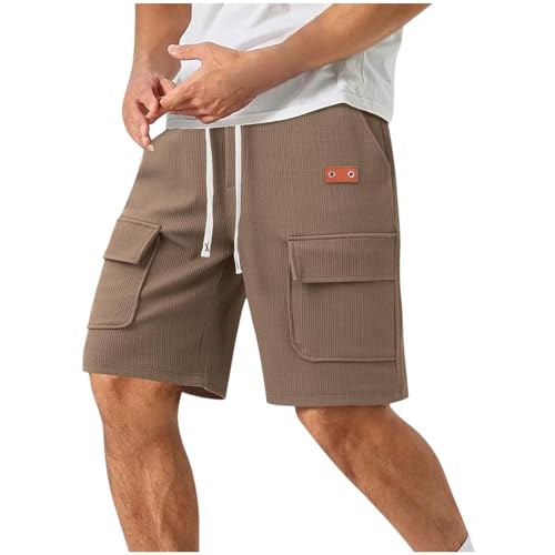 Short d'été résistant pour homme short de sport léger de couleur unie coupe ample confortable