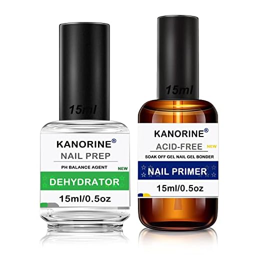 KANORINE primer uñas semipermanente - 15ml deshidratador y primer para uñas profesional para uñas de acrílico Uñas de gel Primer uñas sin ácido y deshidratador para uñas Adecuado para señoras DIY