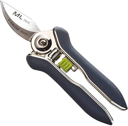 Bypass Pruning Shears Compact Heavy Duty & Ultra Sharp for Garden...