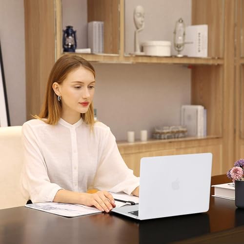 Image of MOSISO Compatible with MacBook Air 13 inch Case M5 2026 M4 2025 M3 M2 2024-2022 A3449 A3240 A3113 A2681, Scratches-Resistant Protective Hard Shell for MacBook Air 13.6 inch Case, White