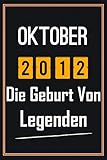  Oktober 2012 Die Geburt von Legenden: 8. geburtstag geschenk jungs mädchen, geschenkideen für 8 jährige Bruder Schwester Freund - Notizbuch a5 liniert
