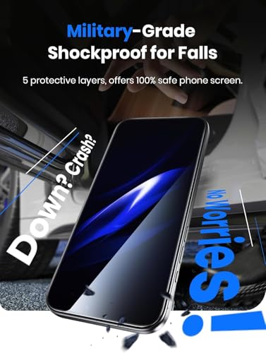 Image of Mr.Shield Align-X Tempered Glass Screen Protector for iPhone 16 Pro Max | (2 Pack) 10H Hardness Guard, Military Grade Protection, Easy Install, Case-Friendly, Anti-Static