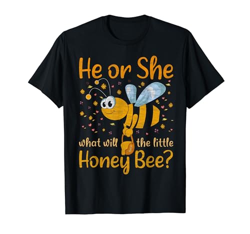 Her or She what will the little Honey Bee - Gender Reveal Camiseta