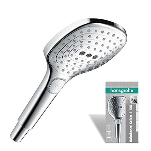 hansgrohe Raindance Select E Ducha de mano 120 3 tipos de chorro, cromo, 26520000