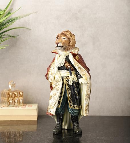 Image of ARMONIA Premium Lion Nobleman Decorative Figurine, European Designer Sculpture, Craftsmanship | Showpiece Figurine Idol for Home Decor Gift,New Year Gift,Decoration & Housewarming