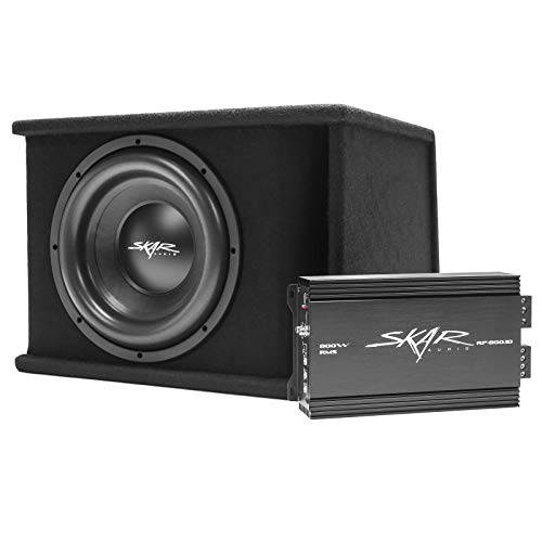 Image of Skar Audio Single 12 inch Complete 1,200 Watt SDR Series Subwoofer Bass Package - Includes Loaded Enclosure with Amplifier