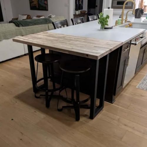 RUSTY DESIGN U-Shaped 34" Counter Height Table Legs, 1 Pair #W5036M