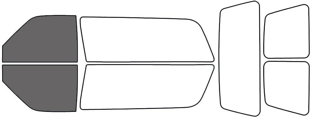 Rvinyl Window Tint Kit Compatible with Chevrolet Tahoe 1995-1999 2 Door - Black 35% - Single Ply No Bubble Film - Do it Yourself Vehicle Front Precut Kit