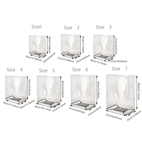 Luggage Covers Transparent For Travel Protective Luggage Case With Handle Dustproof Waterproof Practical Design(Size 1)3