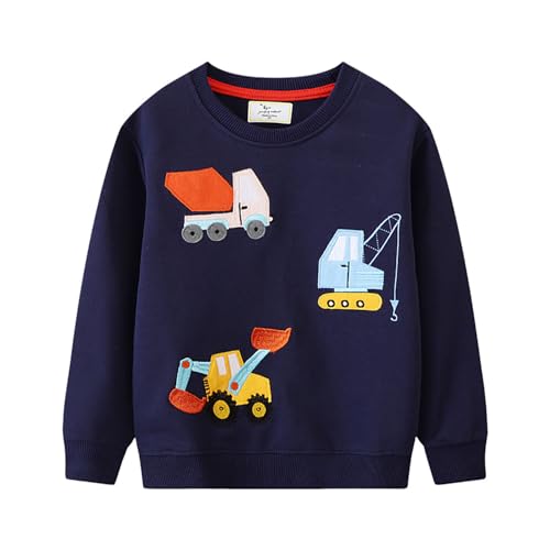 Boys Sweatshirts Casual Sweatshirts Cotton Sweatshirts Long Sleeve T-shirts Crew Neck Cartoon Tops for Boys-687